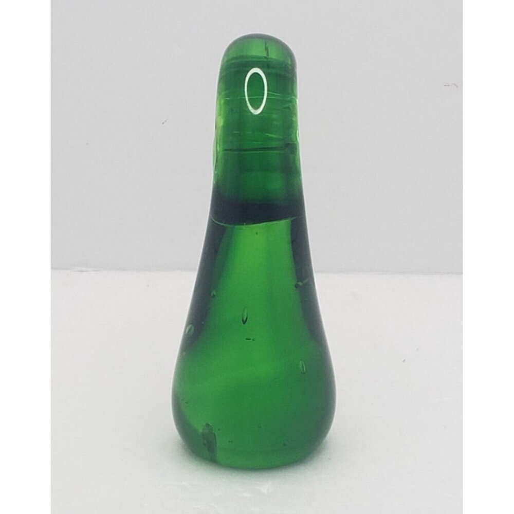 Smashing Art Glass The Koru In Emerald Symbolises Life Growth Strength And Peace - Picture 2 of 8
